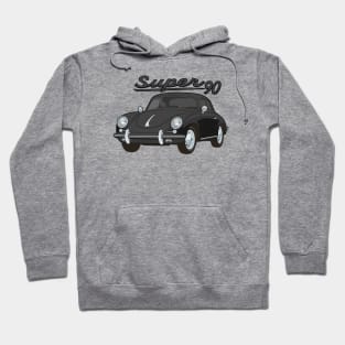 356 B Super 90 gt coupe Car classic vintage retro black Hoodie